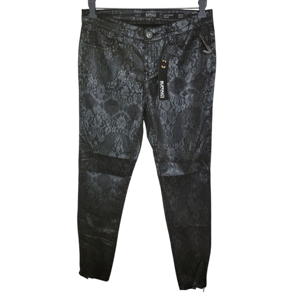 Buffalo Jeans NWT Jules Skinny Mid Rise Lace Print Skinny Pants Size 28